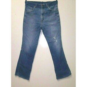 David Taylor Mens jeans 32x30 bootcut distressed ripped stretch blue mid rise